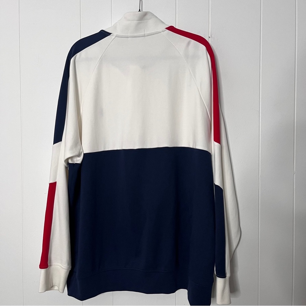 Polo Ralph Lauren Soft Cotton Quarter-Zip Pullover Red White Blue Colorblock XL - Picture 4 of 8